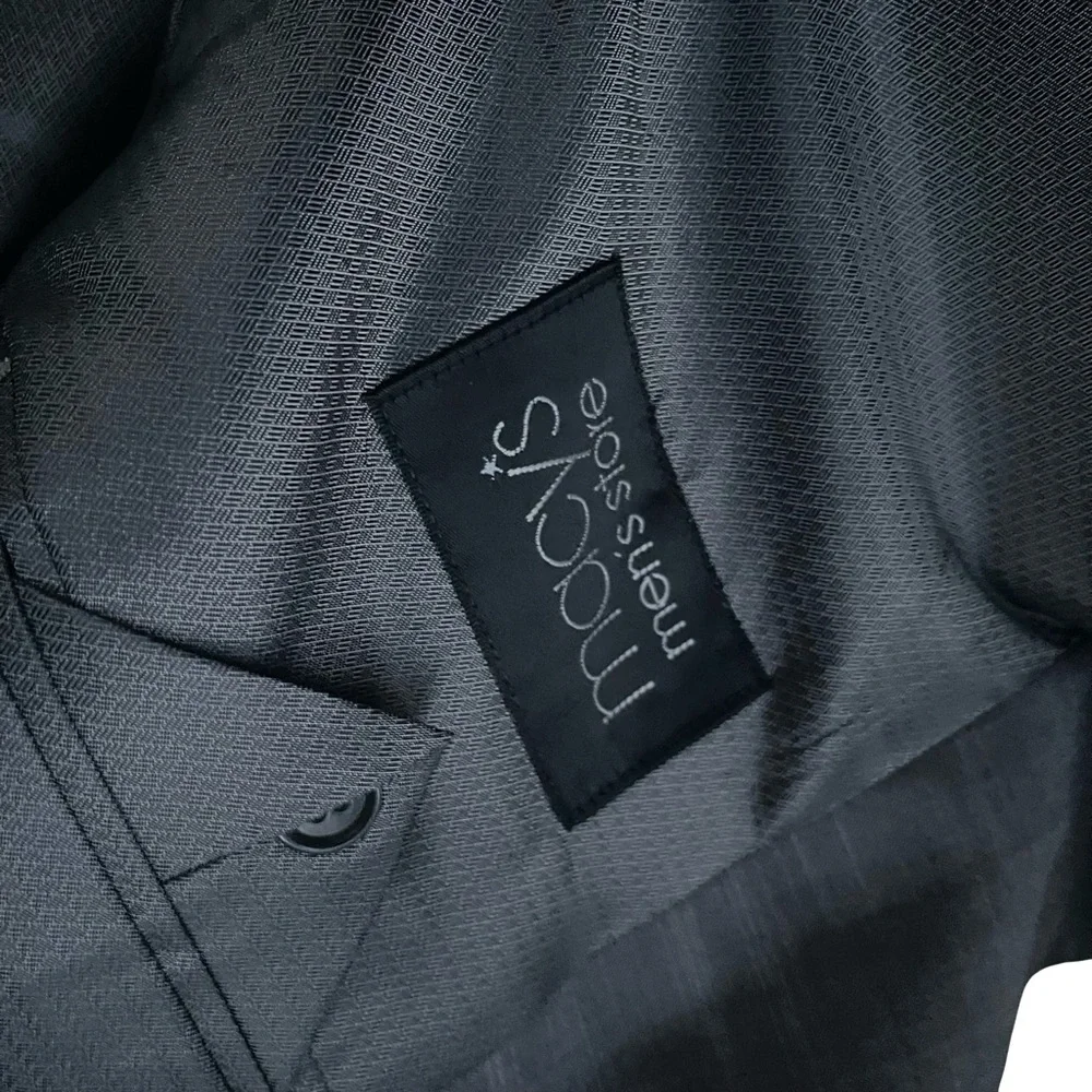 Andrew‎ Fezza Men’s Gray 2-Button Suit Jacket 44L Blazer Sport Coat